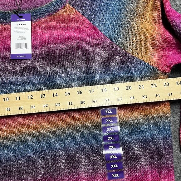 NEW Steve Madden BB Dakota Sweater Women's Size XXL 2XL Ombre Stripes NWT - Picture 7 of 8